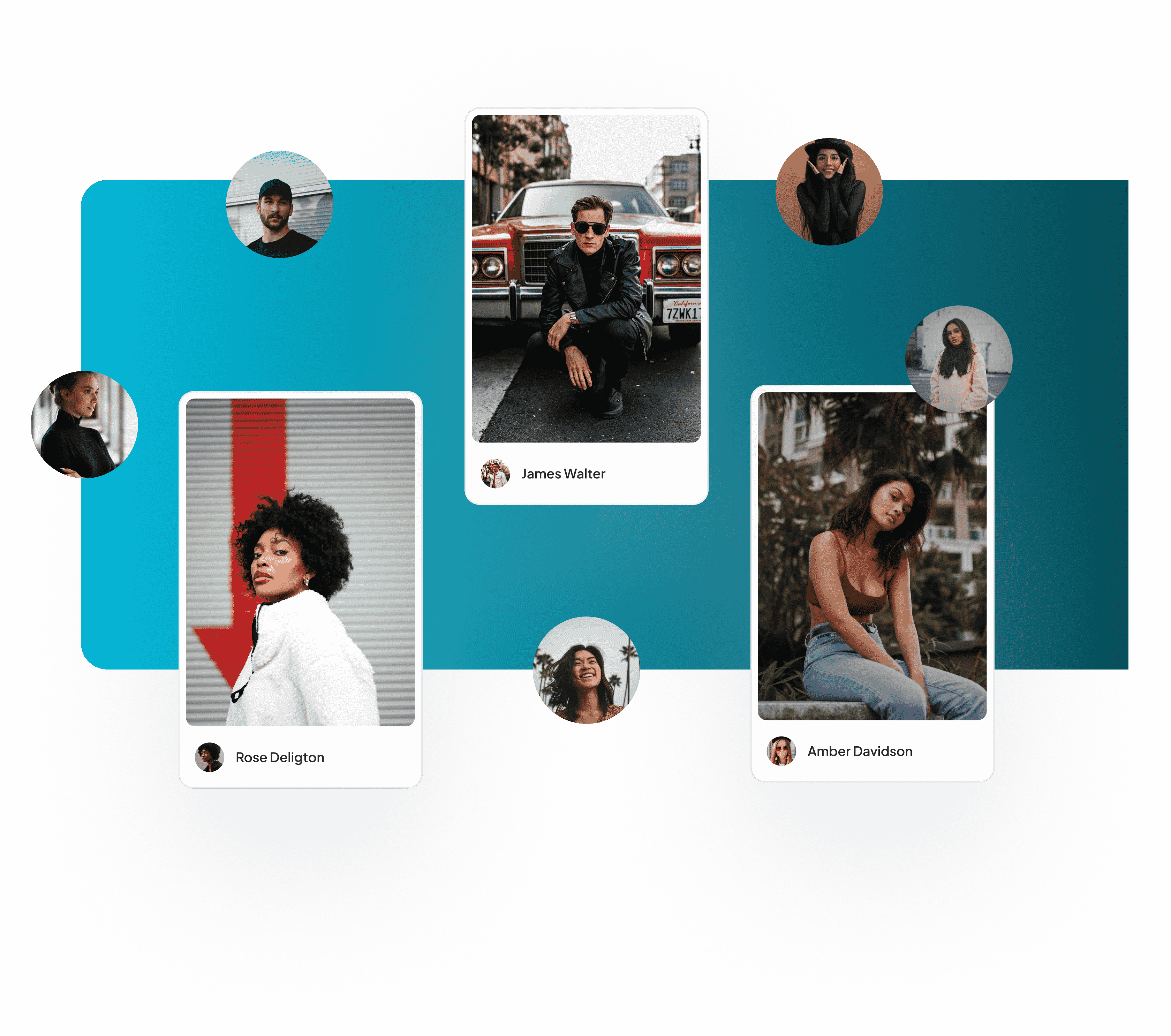Imagen collage de influencers